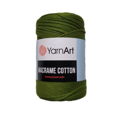 Pletací příze Macrame Cotton 250g zelená khaki