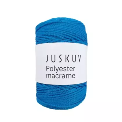 Polyester macrame Juskuv modrý tyrkys návin 145 m