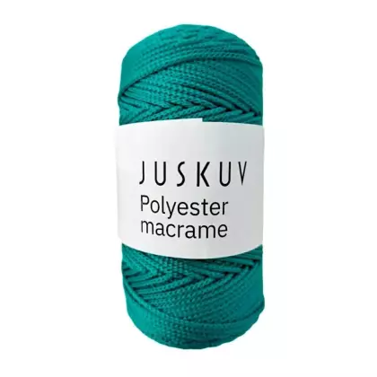 Polyester macrame Juskuv smaragdová návin 145 m