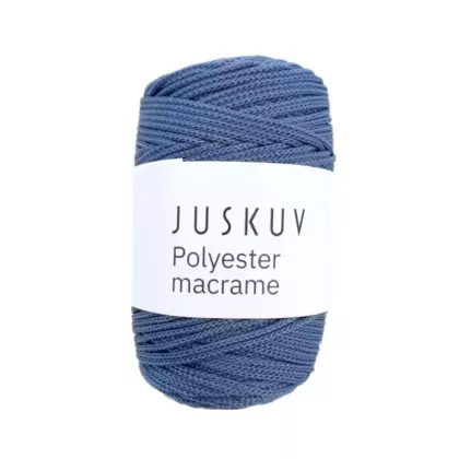 Polyester macrame Juskuv středně modrá návin 145 m