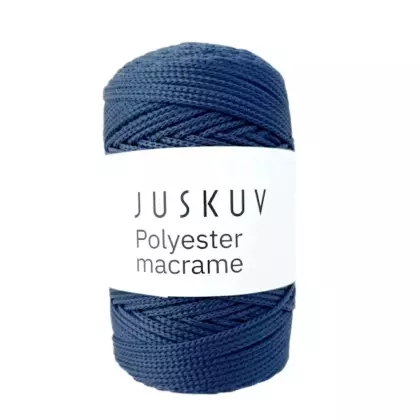 Polyester macrame Juskuv tmavě modrá návin 145 m