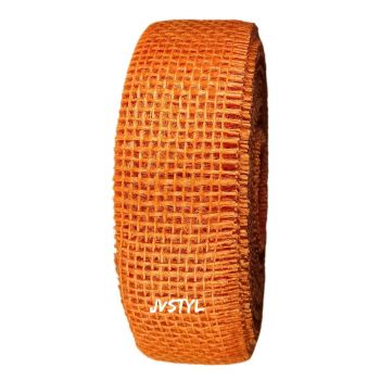 JVStyl  Stuha jutová 40 mm oranžová - řezaná