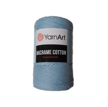 EU  Pletací příze Macrame Cotton 250g světle modrá