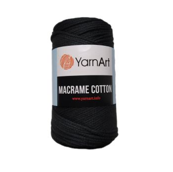 EU  Pletací příze Macrame Cotton 250g černá