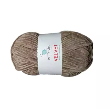 Pletací příze Velvet šedobéžová 100g