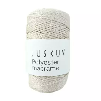 Polyester macrame Juskuv bílá káva návin 145 m