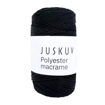 Polyester macrame Juskuv černá návin 145 m