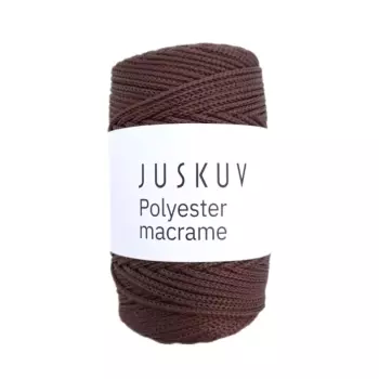 EU  Polyester macrame Juskuv hnědá návin 145 m