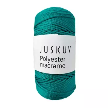 EU  Polyester macrame Juskuv smaragdová návin 145 m