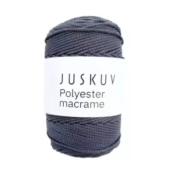 Polyester macrame Juskuv tmavě šedá návin 145 m